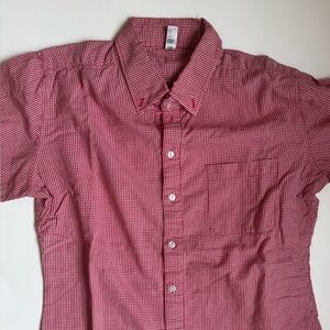 American Apparel Red Gingham Top